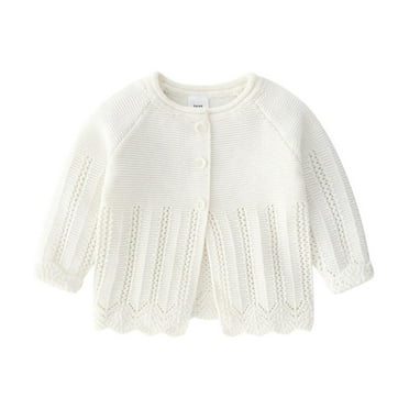 Iuhan Toddler Baby Girls Outfit Clothes Button Knitted Sweater Cardigan Coat Tops 